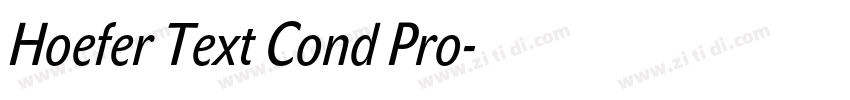 Hoefer Text Cond Pro字体转换
